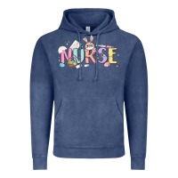 Vintage Denim easter nurse Vintage Hoodie - MaliasSmallBusiness