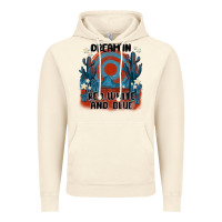 Vintage Artic dream' in red white and blue Vintage Hoodie - MaliasSmallBusiness