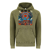 Vintage Olive dream' in red white and blue Vintage Hoodie - MaliasSmallBusiness