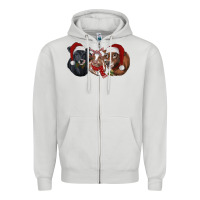Dove Grey christmas heifers Zipper Hoodie - RanaPortraitStore