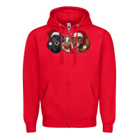 Red christmas heifers Zipper Hoodie - RanaPortraitStore