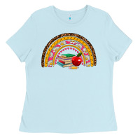 Baby Blue back to school rainbow Ladies Tee - AdoDesignShop
