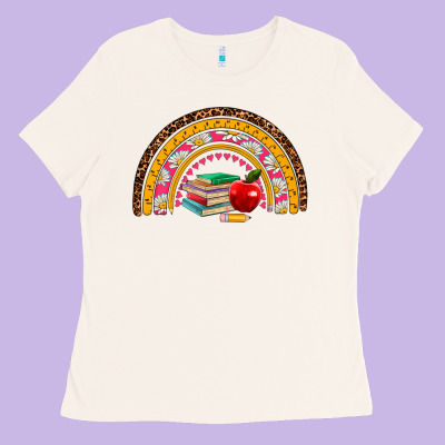 Back To School Rainbow Ladies Tee Designed By Adodesignshop
