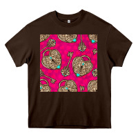 Chocolate Brown valentines day lock and key seamless pattern Heavy Core Tee - BundleAndBundleShop