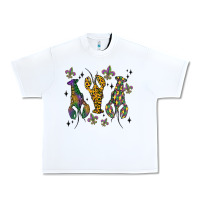 White mardi gras crawfish Urban Heavy Tee - MaliasSmallBusiness