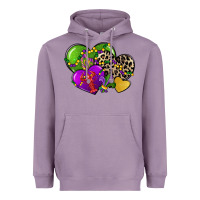 Lavender mardi gras hearts cg (1) Heavyweight Hoodie - CowGirlArtShop