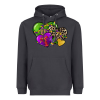 Smoke mardi gras hearts cg (1) Heavyweight Hoodie - CowGirlArtShop