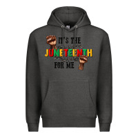 Charcoal Heather its the juneteenth for me Premium Hoodie - CowGirlArtShop