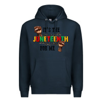 Navy its the juneteenth for me Premium Hoodie - CowGirlArtShop