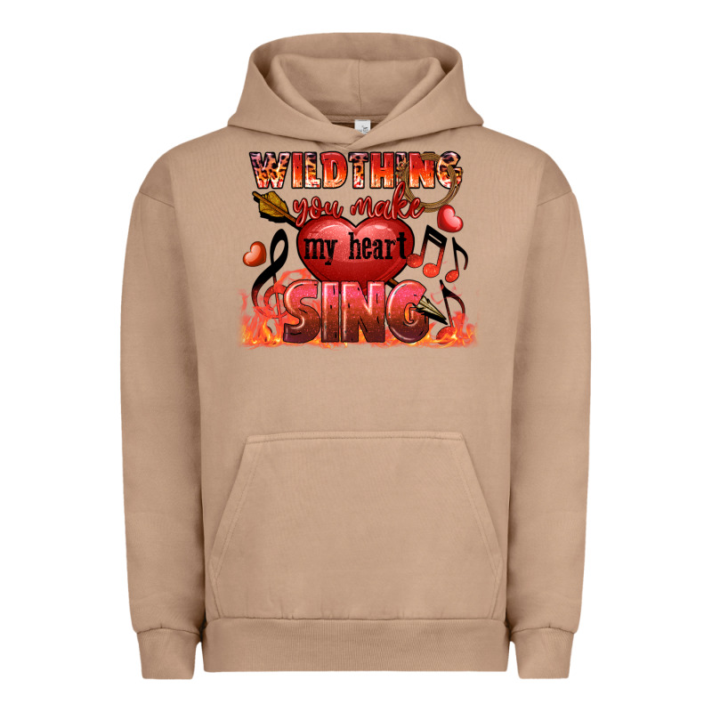 Valentine's Day Wild Thing You Make My Heart Sing Urban Hoodie by FaDigitalArtStudio | Teevron