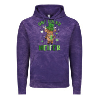 Cloud Purple one lucky heifer Vintage Hoodie - MaliasSmallBusiness