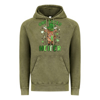 Vintage Olive one lucky heifer Vintage Hoodie - MaliasSmallBusiness