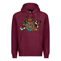 Burgundy christmas joy Premium Hoodie - JahusDesignShop