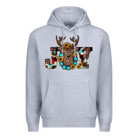 Heather Grey christmas joy Premium Hoodie - JahusDesignShop