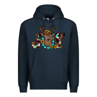 Navy christmas joy Premium Hoodie - JahusDesignShop