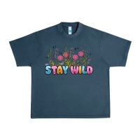 Midnight Navy stay wild Urban Heavy Tee - MaliasSmallBusiness