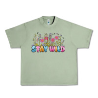 Oil Green stay wild Urban Heavy Tee - MaliasSmallBusiness