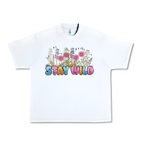 White stay wild Urban Heavy Tee - MaliasSmallBusiness