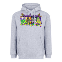 Heather Grey mardi gras mama Heavyweight Hoodie - CowGirlArtShop
