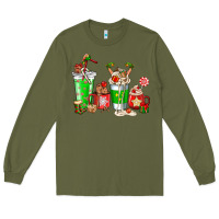 Army Green Elf coffee cups Long Sleeve Tee - NancyCooperArtShop