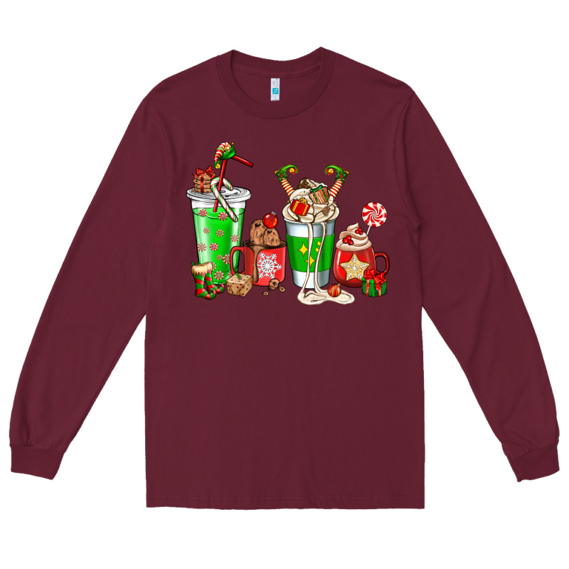 Elf Coffee Cups Long Sleeve Tee by NancyCooperArtShop | Teevron