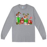 Heather Grey Elf coffee cups Long Sleeve Tee - NancyCooperArtShop