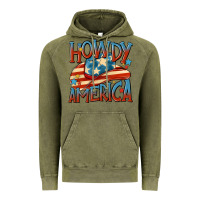 Vintage Olive howdy america Vintage Hoodie - MaliasSmallBusiness
