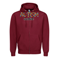 Burgundy Autism mom Zipper Hoodie - Bettercallsaul