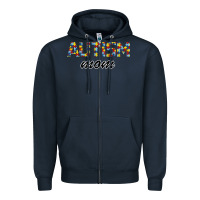 Navy Autism mom Zipper Hoodie - Bettercallsaul