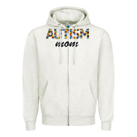 Oatmeal Heather Autism mom Zipper Hoodie - Bettercallsaul