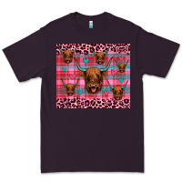 Plum highland cow valentines Premium Tee - JahusDesignShop