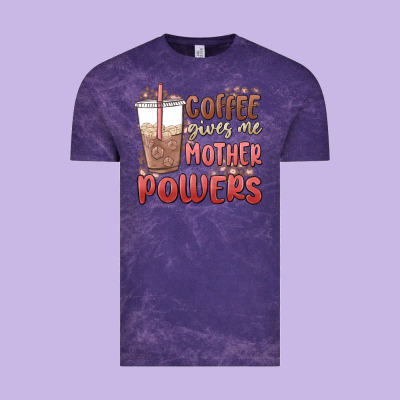 Coffee Gives Me Mother Powers Vintage Tee Designed By Maliassmallbusiness