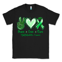 Black Peace love cure Gallbladder Cancer Classic Tee - NancyCooperArtShop