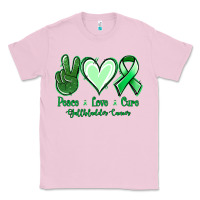 Bubblegum Pink Peace love cure Gallbladder Cancer Classic Tee - NancyCooperArtShop