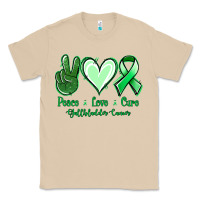 Mushroom Peace love cure Gallbladder Cancer Classic Tee - NancyCooperArtShop