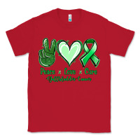 Red Peace love cure Gallbladder Cancer Classic Tee - NancyCooperArtShop