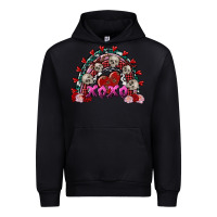 Black skull xoxo rainbow valentine's day Urban Hoodie - FaDigitalArtStudio