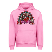 Fuchsia Pink skull xoxo rainbow valentine's day Urban Hoodie - FaDigitalArtStudio