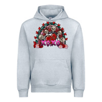 Heather Grey skull xoxo rainbow valentine's day Urban Hoodie - FaDigitalArtStudio