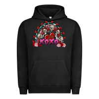 Pigment Black skull xoxo rainbow valentine's day Urban Hoodie - FaDigitalArtStudio