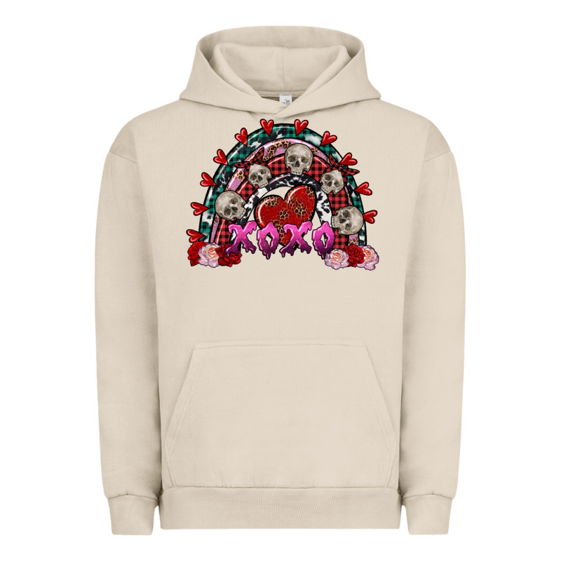 Skull Xoxo Rainbow Valentine's Day Urban Hoodie by FaDigitalArtStudio | Teevron