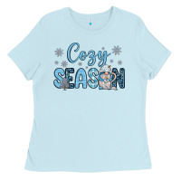 Baby Blue cozy season gnome coffee Ladies Tee - JahusDesignShop