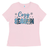 Bubblegum Pink cozy season gnome coffee Ladies Tee - JahusDesignShop