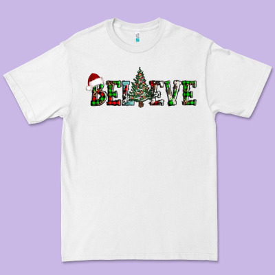 Believe Christmas Tree Premium Tee Designed By Adodesignshop