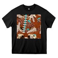 Black football leopard gemstone seamless pattern Heavy Core Tee - JahusDesignShop