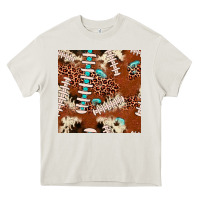 Cream football leopard gemstone seamless pattern Heavy Core Tee - JahusDesignShop