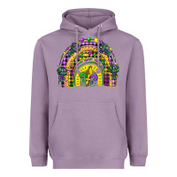 Lavender mardi gras rainbow and fleur de lis Heavyweight Hoodie - CowGirlArtShop