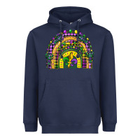 Mardi Gras Rainbow And Fleur De Lis Heavyweight Hoodie | Teevron