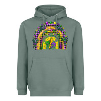 Sage mardi gras rainbow and fleur de lis Heavyweight Hoodie - CowGirlArtShop