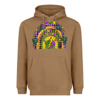 Toasted Coconut mardi gras rainbow and fleur de lis Heavyweight Hoodie - CowGirlArtShop